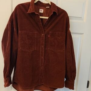 Levi's Rich Burnt Brown Corduroy Shirt Size L